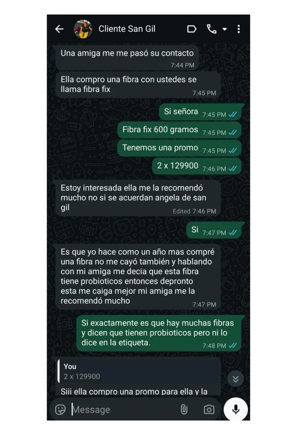 Testimonio de cliente Fibra Fix