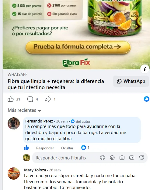 Testimonio de cliente Fibra Fix